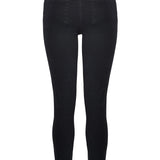 Jmojo black ripped skinny jeans flat lay back view