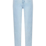 Jmojo distressed straight leg jeans light wash flat lay back view