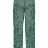 Jmojo green acid wash straight jeans flat lay back view