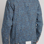 Jmojo grey speckled denim jacket back view