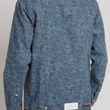 Jmojo grey speckled denim jacket back view