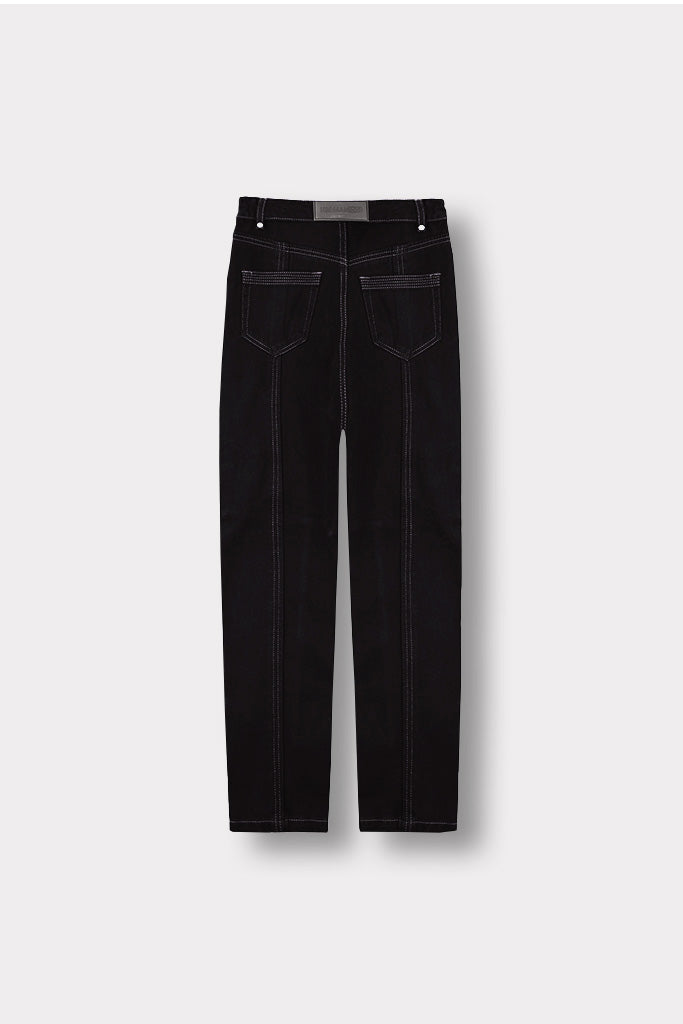 Jmojo heart stitch straight leg jeans back flat lay