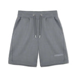 mens cool grey relaxed fit sweatshorts flat lay front view