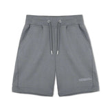 mens cool grey relaxed fit sweatshorts flat lay front view