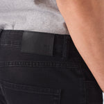 JMOJO men's straight leg black jeans styled with grey t-shirt and white trainers