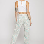 Jmojo printed straight leg jeans marble mint back view
