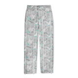 Jmojo printed straight leg jeans marble mint flat lay front view