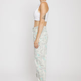 Jmojo printed straight leg jeans marble mint side view