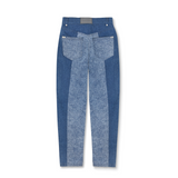 Jmojo two tone tapered jeans back flat lay