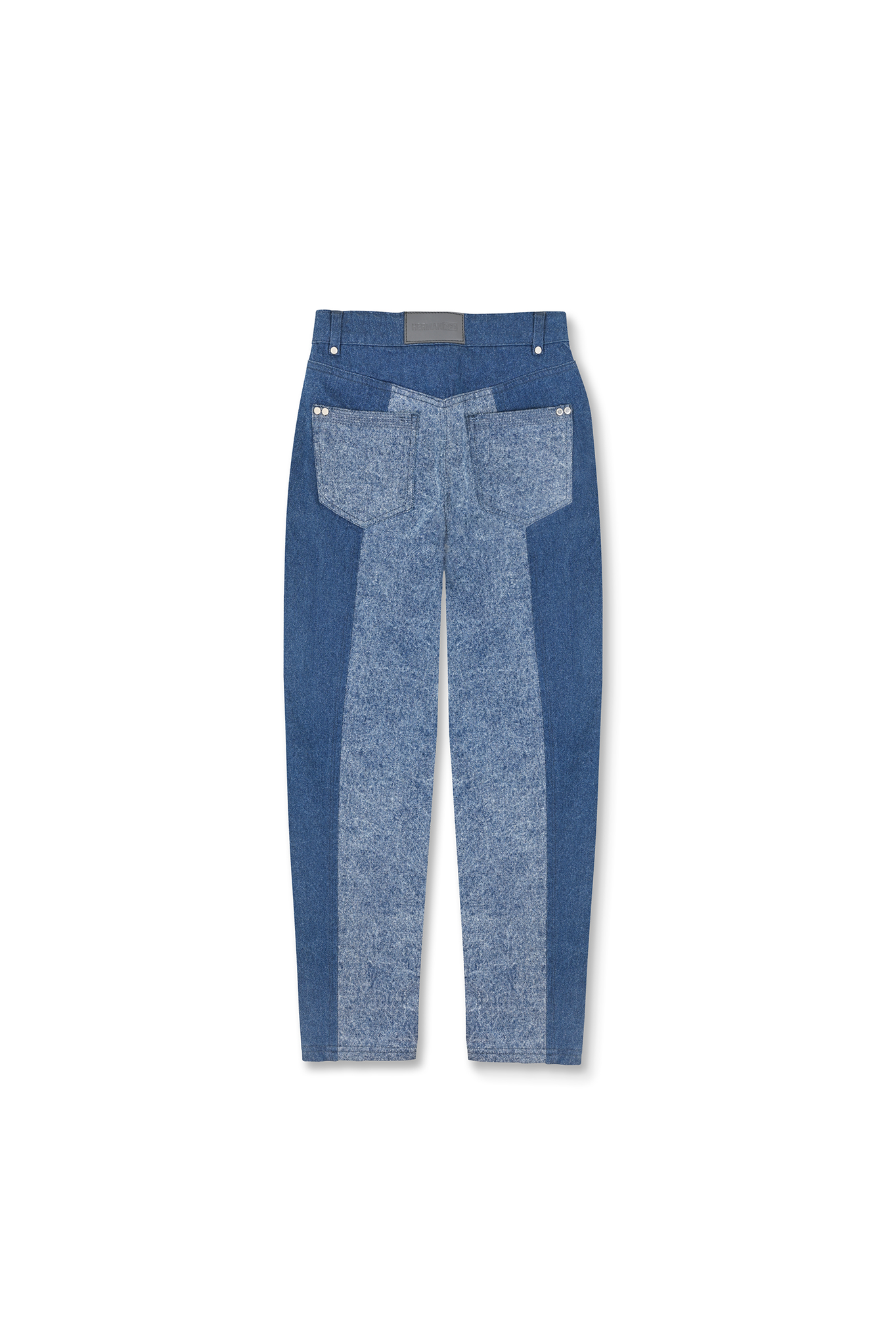 Jmojo two tone tapered jeans back flat lay