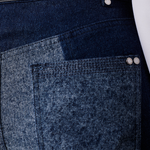 Jmojo two tone tapered jeans back pocket detail