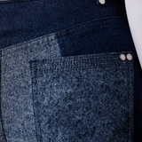 Jmojo two tone tapered jeans back pocket detail