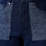 Jmojo two tone tapered jeans front button and pockets