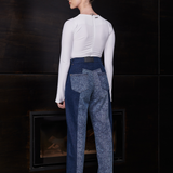 Jmojo two tone tapered jeans model back view