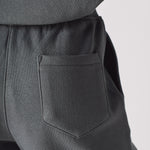 Jmojo womens cool grey sweatshorts back patch pocket close up