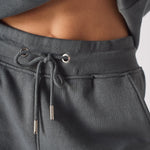 Jmojo womens cool grey sweatshorts metal tip drawstring waistband 