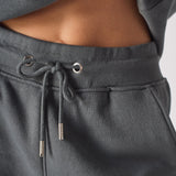 Jmojo womens cool grey sweatshorts metal tip drawstring waistband 