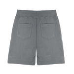 Jmojo womens cool grey sweatshorts flat lay back view dual patch 