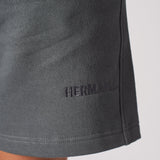 Jmojo womens cool grey sweatshorts herman and co tonal logo embroidery 