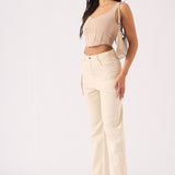 Jorah High Waisted Relaxed Straight Leg Jeans - Stone - JMOJO - Women's Straight Leg Jeans