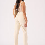 Jorah High Waisted Relaxed Straight Leg Jeans - Stone - JMOJO - Women's Straight Leg Jeans