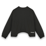 CROP CREW NECK JUMPER - BLACK