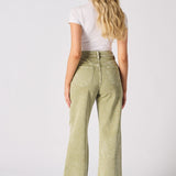 JUNIA High Rise Wide Leg Jeans - Lime Green - JMOJO - Women's Wide Leg Jeans