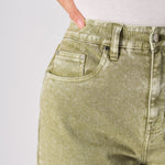 JUNIA High Rise Wide Leg Jeans - Lime Green - JMOJO - Women's Wide Leg Jeans