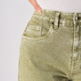 JUNIA High Rise Wide Leg Jeans - Lime Green - JMOJO - Women's Wide Leg Jeans