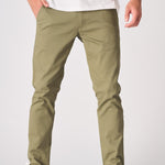 KINGSLEY Slim Fit Stretch Chino Pants - Light Green - JMOJO - Men's Chino Trousers