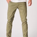 KINGSLEY Slim Fit Stretch Chino Pants - Light Green - JMOJO - Men's Chino Trousers