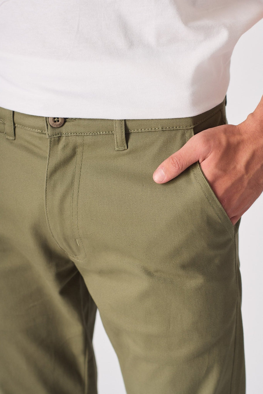 KINGSLEY Slim Fit Stretch Chino Pants - Light Green - JMOJO - Men's Chino Trousers