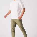 KINGSLEY Slim Fit Stretch Chino Pants - Light Green - JMOJO - Men's Chino Trousers