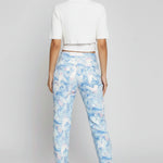 Trendy Light Blue Psychedelic Pants for Ladies