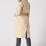 LONGLINE BELTED TRENCH COAT - STONE - JMOJO - Women's Trench Coat
