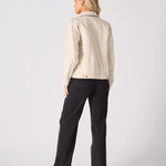 Mason 2 - in - 1 Reversible Denim Jacket – Beige & Black - JMOJO - Women's Denim Jacket Reversible