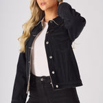 Mason 2 - in - 1 Reversible Denim Jacket – Beige & Black - JMOJO - Women's Denim Jacket Reversible