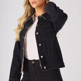 Mason 2 - in - 1 Reversible Denim Jacket – Beige & Black - JMOJO - Women's Denim Jacket Reversible