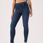 Muffi Sculpt High Rise Stretch Skinny Jeans - Mid Blue - JMOJO - Women's Skinny Jeans