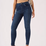 Muffi Sculpt High Rise Stretch Skinny Jeans - Mid Blue - JMOJO - Women's Skinny Jeans