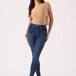Muffi Sculpt High Rise Stretch Skinny Jeans - Mid Blue - JMOJO - Women's Skinny Jeans