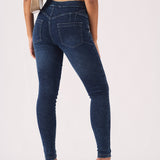 Muffi Sculpt High Rise Stretch Skinny Jeans - Mid Blue - JMOJO - Women's Skinny Jeans