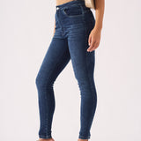 Muffi Sculpt High Rise Stretch Skinny Jeans - Mid Blue - JMOJO - Women's Skinny Jeans