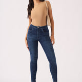 Muffi Sculpt High Rise Stretch Skinny Jeans - Mid Blue - JMOJO - Women's Skinny Jeans