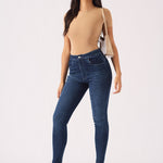 Muffi Sculpt High Rise Stretch Skinny Jeans - Mid Blue - JMOJO - Women's Skinny Jeans