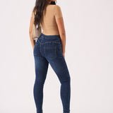 Muffi Sculpt High Rise Stretch Skinny Jeans - Mid Blue - JMOJO - Women's Skinny Jeans