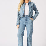 Nola Detachable Denim Jumpsuit – Blue Acid Wash - JMOJO - Women's Denim Jumpsuits Detachable