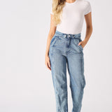 Nola Detachable Denim Jumpsuit – Blue Acid Wash - JMOJO - Women's Denim Jumpsuits Detachable