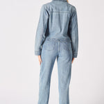 Nola Detachable Denim Jumpsuit – Blue Acid Wash - JMOJO - Women's Denim Jumpsuits Detachable