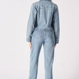 Nola Detachable Denim Jumpsuit – Blue Acid Wash - JMOJO - Women's Denim Jumpsuits Detachable